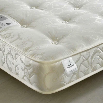 Happy Beds Gold Tufted Orthopaedic Spring Mattress - 2ft6 Small Single (75 x 190 cm)