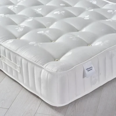 Happy Beds Signature Crystal 3000 Pocket Sprung Orthopaedic Natural Mattress- 3ft Single (90 x 190 cm)