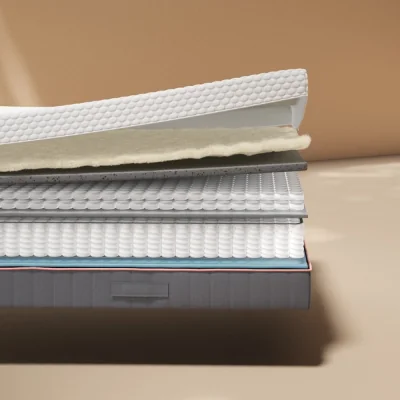 Happy Beds Duette - Double - Hybrid Pro 4000 Pocket Spring Foam Mattress - Fabric/Foam - 4ft6 - Happy Beds
