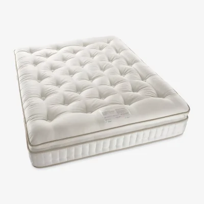 John Lewis John Lewis & Partners Luxury Natural Collection British Wool Pillowtop 11000, Small Double, Regular Tension Pocket Spring Mattress