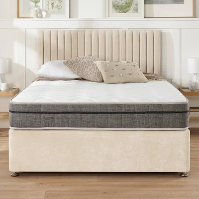 La Redoute Grant Linen Divan Bed with 4 Drawers and Pocket+ Memory Mattress Set