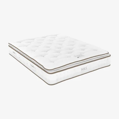 Marks & Spencer M&S 1000 British Wool Pocket Spring Medium Firm Pillowtop Mattress White
