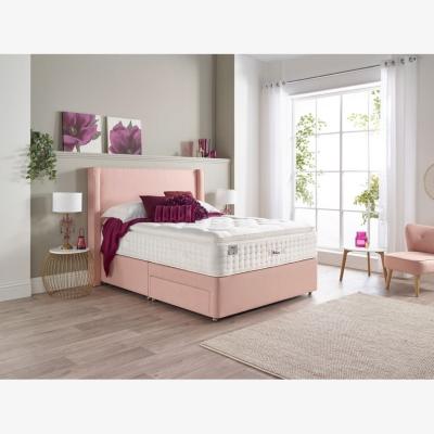 Downtown Relyon Ortho Turn Pocket 1500 Mattress and Platform Top Divan Set - 135cm Double - End Lift Ottoman - Fabric Grade B