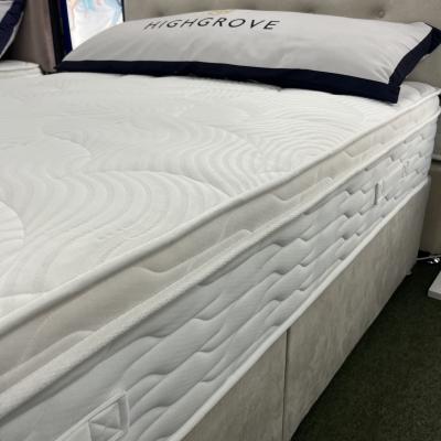 Downtown Highgrove Memory Divine 1400 Mattress and Divan Set With Headboard - 120cm Small Double - Side Lift Ottoman - Strutted Walton