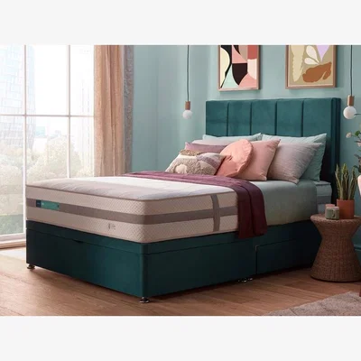 Downtown Silentnight Replenish Mattress and Slimline Divan Set - 90cm Single - 2 Drawers Single - Premium Fabric