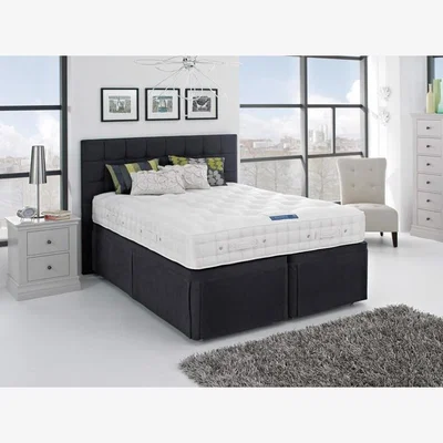 Downtown Hypnos Orthocare Support Mattress and Divan Set - 135cm Double - SuperStorage Ottoman