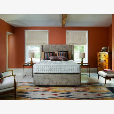 Downtown Hypnos Sherborne Sublime Mattress and Divan Set - 180cm Super King Zip and Link - Shallow Pocket Sprung Firm Edge - No Storage - Premium Fabric