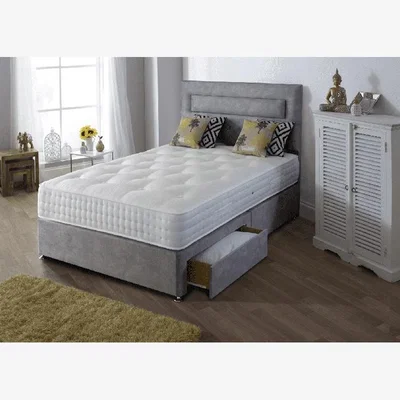 Downtown Highgrove Grange Ortho 2000 Mattress and Platform Top Divan Set - 120cm Small Double - Side Lift Ottoman