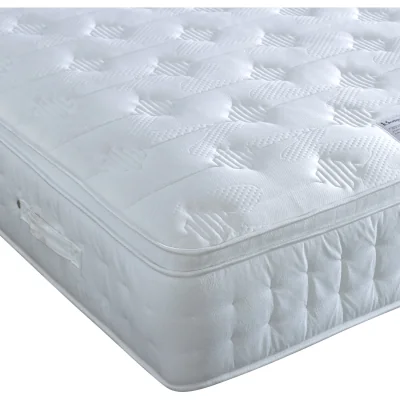 The Range Anti Bed Bug 2000 Pocket Sprung Foam Pillow Top Mattress - White