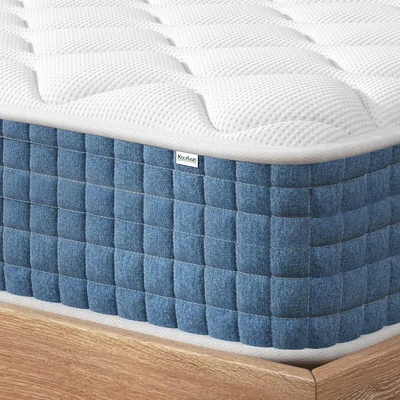 The Range Spring Mattress Pocket Spring Memory Foam - Blue+white / Single