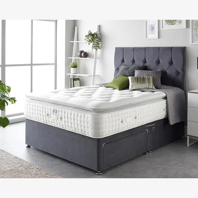 The Range Alpaca Silk 3000 Pocket Pillowtop Mattress, Size Superking - White