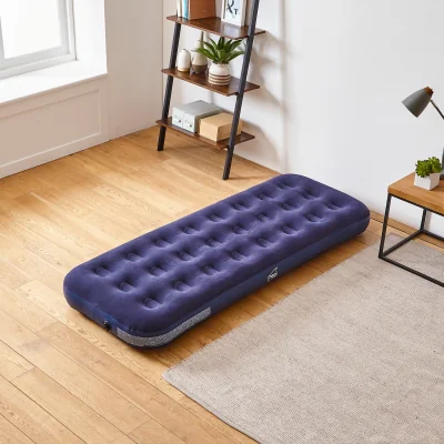 The Range Neo Flocked Inflatable Airbed Mattress With Pump - Blue / 3.14kg