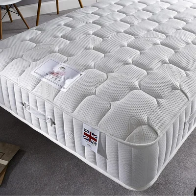 The Range Sovereign 3500 Pocket Sprung Memory Foam Quilted Mattress with Edge Support - White / Single