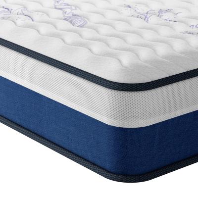 The Range 10 Inch Breathable Memory Foam and Pocket Spring Hybrid Mattress - Blue and white / King