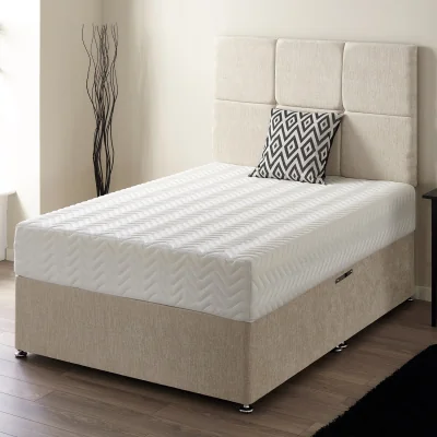 The Range Pure Relief Orthopaedic Full Foam Mattress - Cool Blue Memory Foam, Medium Firm - White / Superking