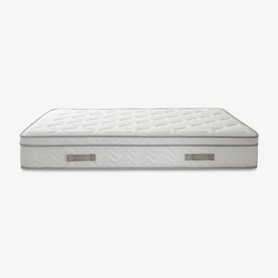 The Range Bedzonline Wavy Knit Euro Top Hybrid Mattress, 7-Zone Pocket Springs - White / 150cm