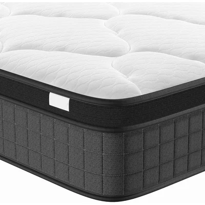 The Range Sprung King Bed Mattress with Breathable Cover -  Grey