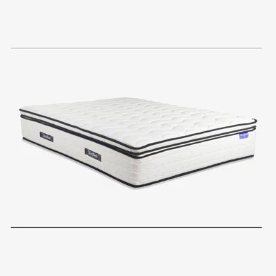 The Range Space 2000 Pocket Memory Pillow Top Mattress - White, Black / King