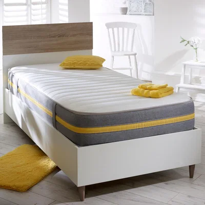 The Range Starlight Beds 18cm Deep Quilted Memory foam and Vertical Handle Spring Mattress - Grey / Small Single