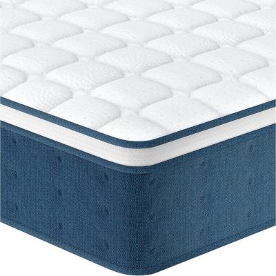 The Range Memory Foam Hybrid Mattress Compatible with Comfort and Support - Blue-White / Single