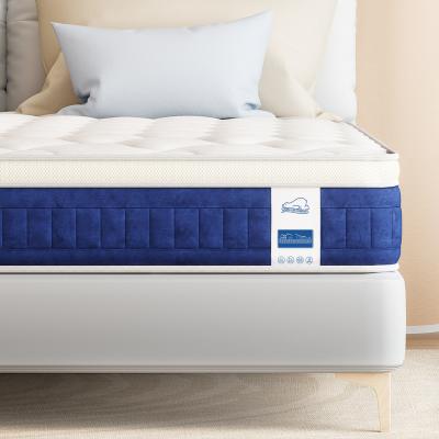 The Range 10 Inch Pocket Sprung Hybrid Mattress with Breathable Soft Fabric - Blue / 20kg