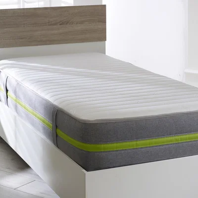 The Range Starlight Beds Hybrid 8" Deep Green border Memory foam and Spring Mattress - Green / Single