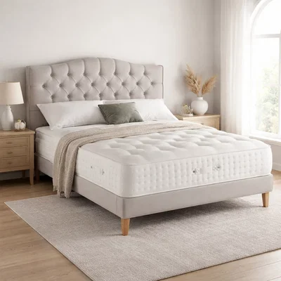 The Range Regency 3000 Pocket Cashmere Wool Hybrid Mattress Medium Firm - White / King