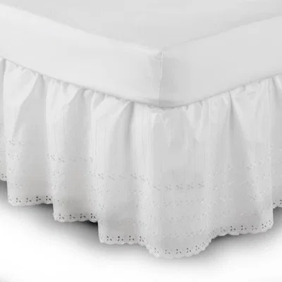 The Range Easy Fit Broidery Anglaise Platform Valance - BM197 - White / King