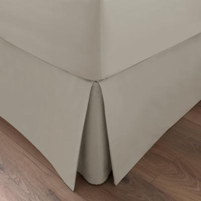 Dunelm Dorma 300 Thread Count 100% Cotton Sateen Plain Cream Pleated Valance Cream