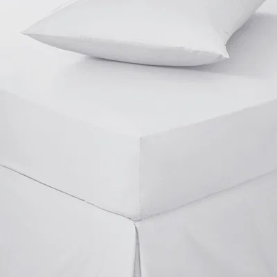 Dunelm Easycare Cotton 180 Thread Count Fitted Sheet White
