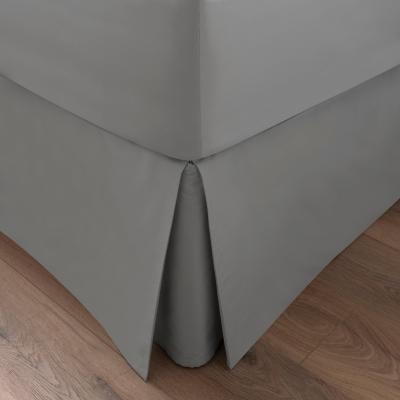 Dunelm Dorma 300 Thread Count 100% Cotton Sateen Plain Silver Pleated Valance Silver
