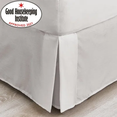 Dunelm Non Iron Plain Dye Silver Valance Silver