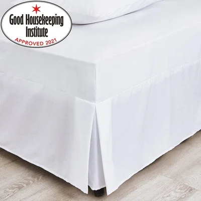 Dunelm Non Iron Plain Dye White Fitted Valance White