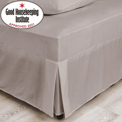 Dunelm Non Iron Plain Dye Natural Fitted Valance Brown