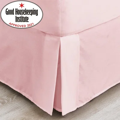 Dunelm Non Iron Plain Dye Dusky Pink Valance Dusty Pink