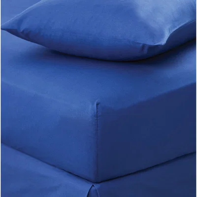 Dunelm Non Iron Plain Fitted Sheet Navy