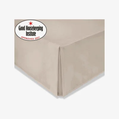 Dunelm Non Iron Plain Dye Natural Valance Brown