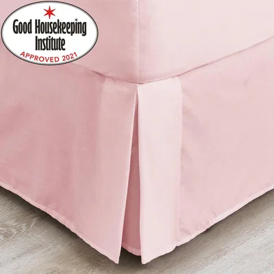 Dunelm Non Iron Plain Dye Dusky Pink Valance Light Pink / Baby Pink