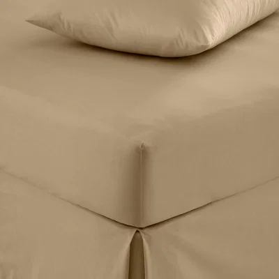 Dunelm Pure Cotton Fitted Sheet Warm Sand