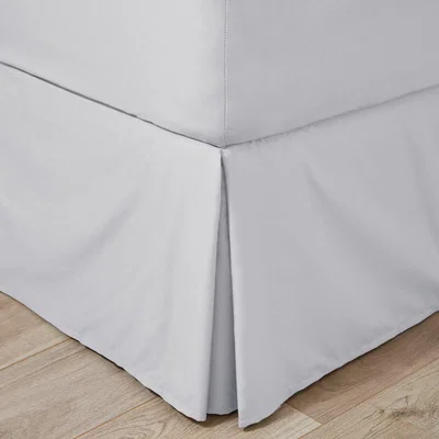 Dunelm Easycare 100% Cotton 180 Thread Count Silver Valance Silver