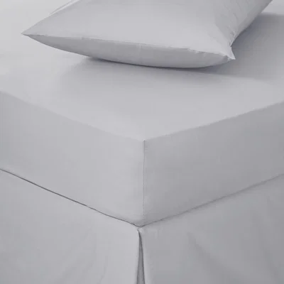 Dunelm Easycare Cotton 180 Thread Count Fitted Sheet Grey