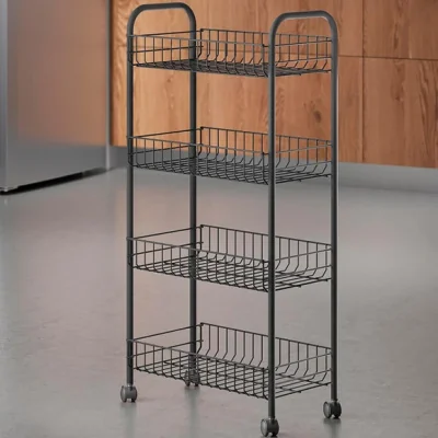 Dunelm Metaltex Ascona 4 Tier Trolley with Wheels