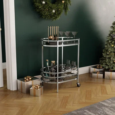 Dunelm Sofia Drinks Trolley Silver
