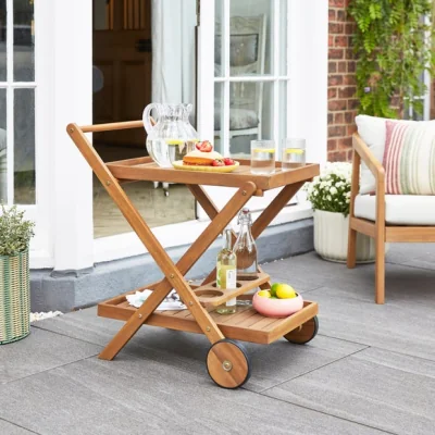 Dunelm Vienna Wooden Garden Tea Trolley