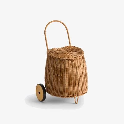 La Redoute Naya Wicker-Effect Children's Wheeled Trolley