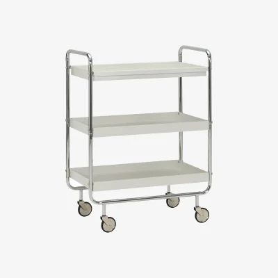 Nordic Nest House Doctor Roll serving trolley Off-white-crome