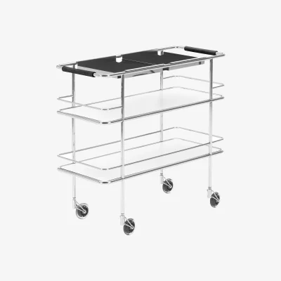 Nordic Nest Lammhults Cargo Support serving trolley White laminate-chrome