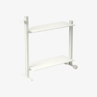 Nordic Nest Museum Museum Trolley serving trolley White 74.5x77.5x24 cm