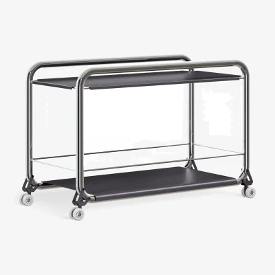 Nordic Nest Lammhults Tension trolley Chrome-graphite texture