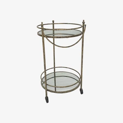 Olivia's Mindy Brownes Cleo Bar Trolley in Antique Gold